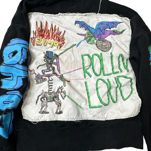 Rolling Loud B2Ss Urban Outfitters Rare Mens Small Space Robot Hoodie - Picture 4 of 7